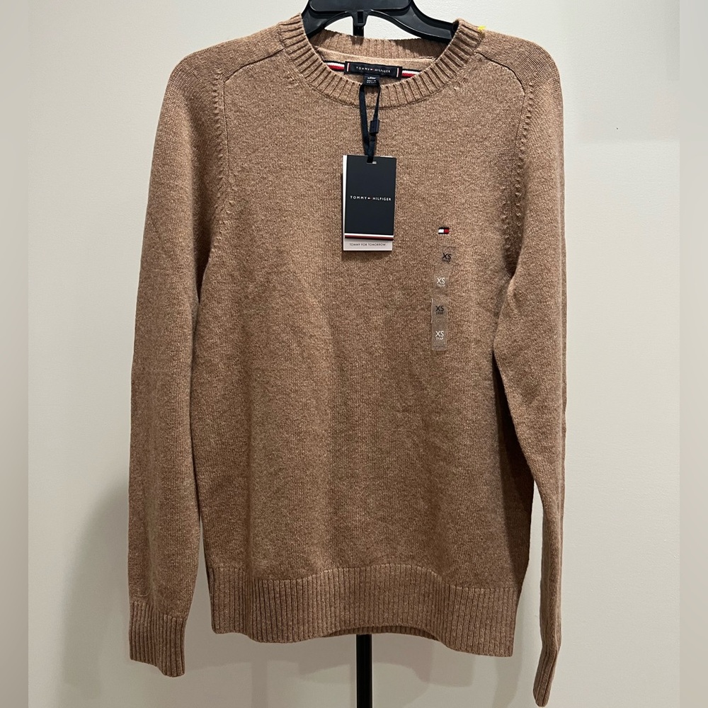 NWT Tommy Hilfiger men’s 100% wool crewneck sweater XS